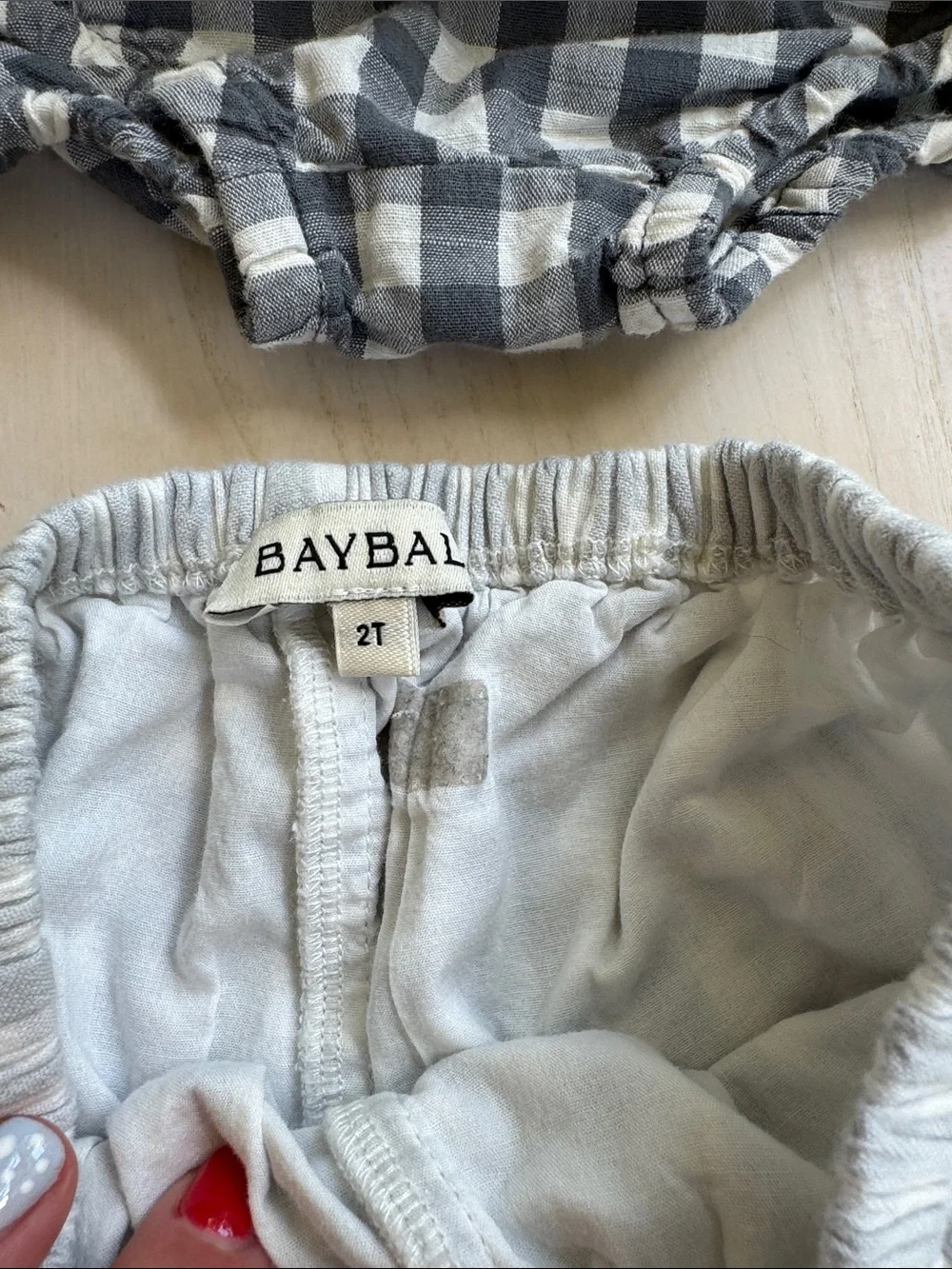 Gingham Diaper Bloomers - Gray & Light Gray